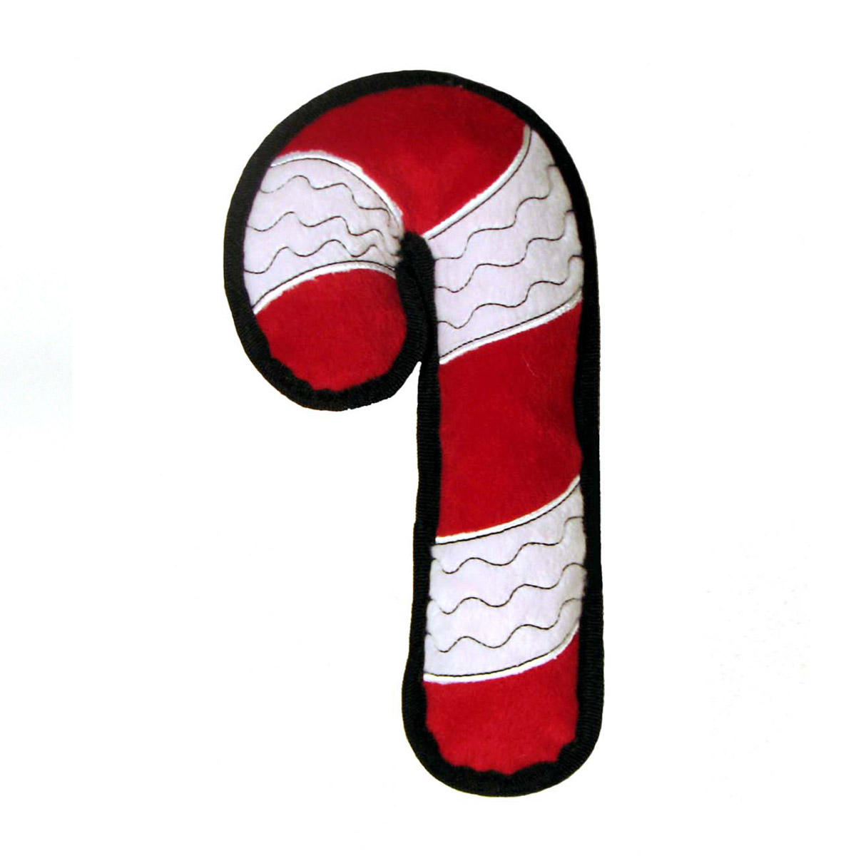 plush candy cane dog toy