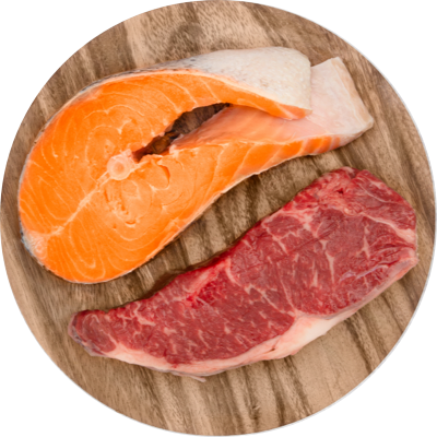 Premium, Nutritious Beef and Salmon